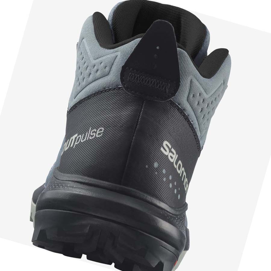 Tenis Senderismo Salomon WoOUTPULSE MID GORE-TEX Mujer Plateados | MX 2787AHK